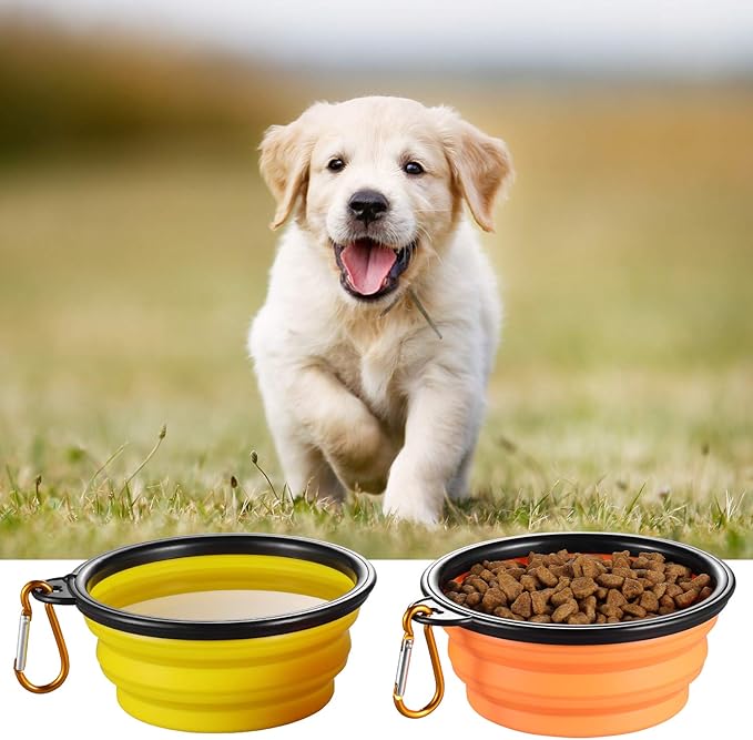 HEYBO Foldable Collapsible Dog Bowl Portable Travel Pet Bowl - HEYBO