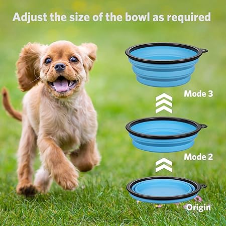 HEYBO Foldable Collapsible Dog Bowl Portable Travel Pet Bowl - HEYBO