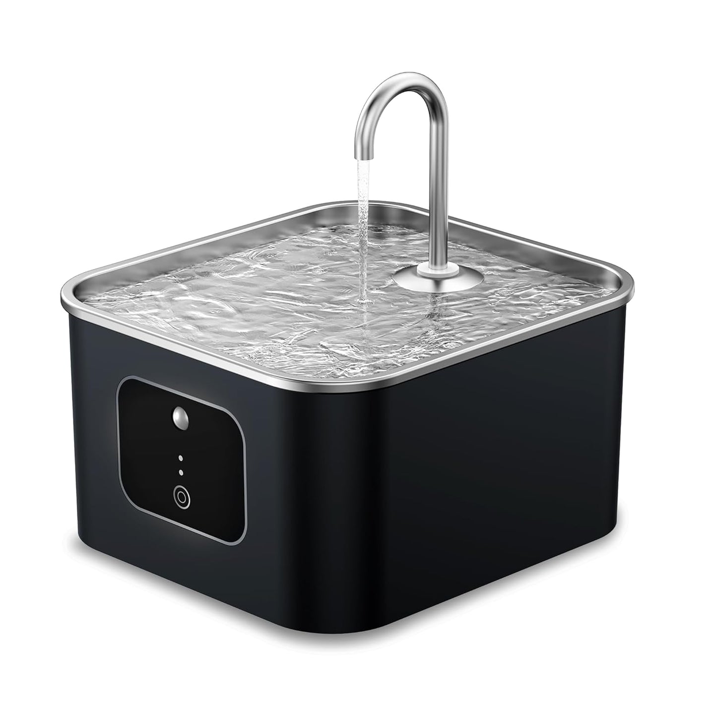 HEYBO Cat Fountains for Drinking Battery Operated 4000mAh Motion Sensor Automatic Cat Water Fountain with Water Level Window and LED Light for Water - HEYBO