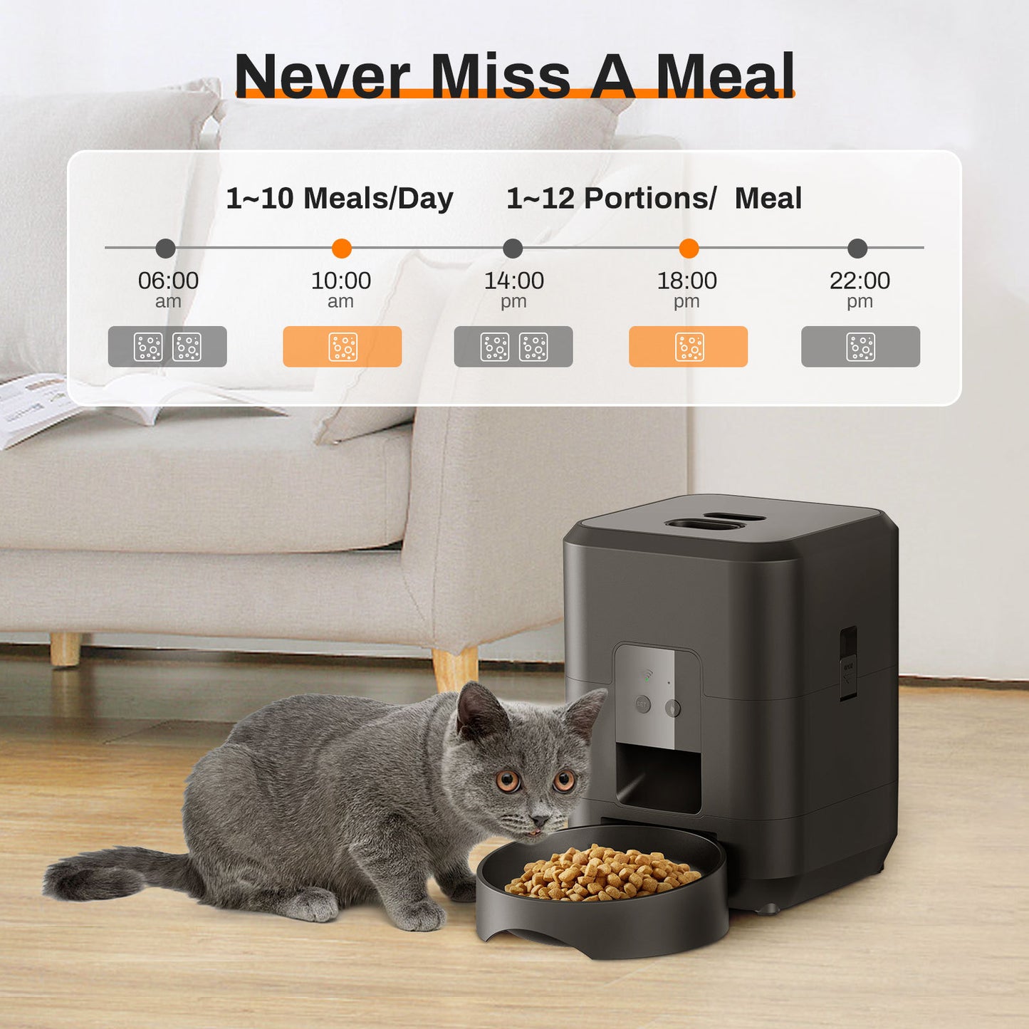 HEYBO 2L intelligent pet feeder automatically feeds pets - HEYBO