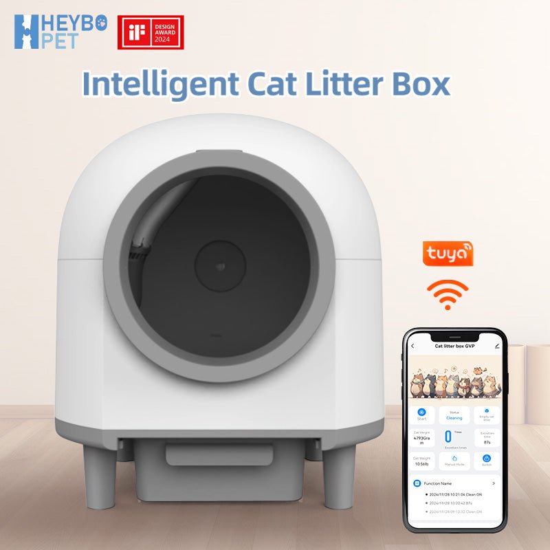 HEYBO Smart Automatic Cat Litter Box With Data Recording - HEYBO