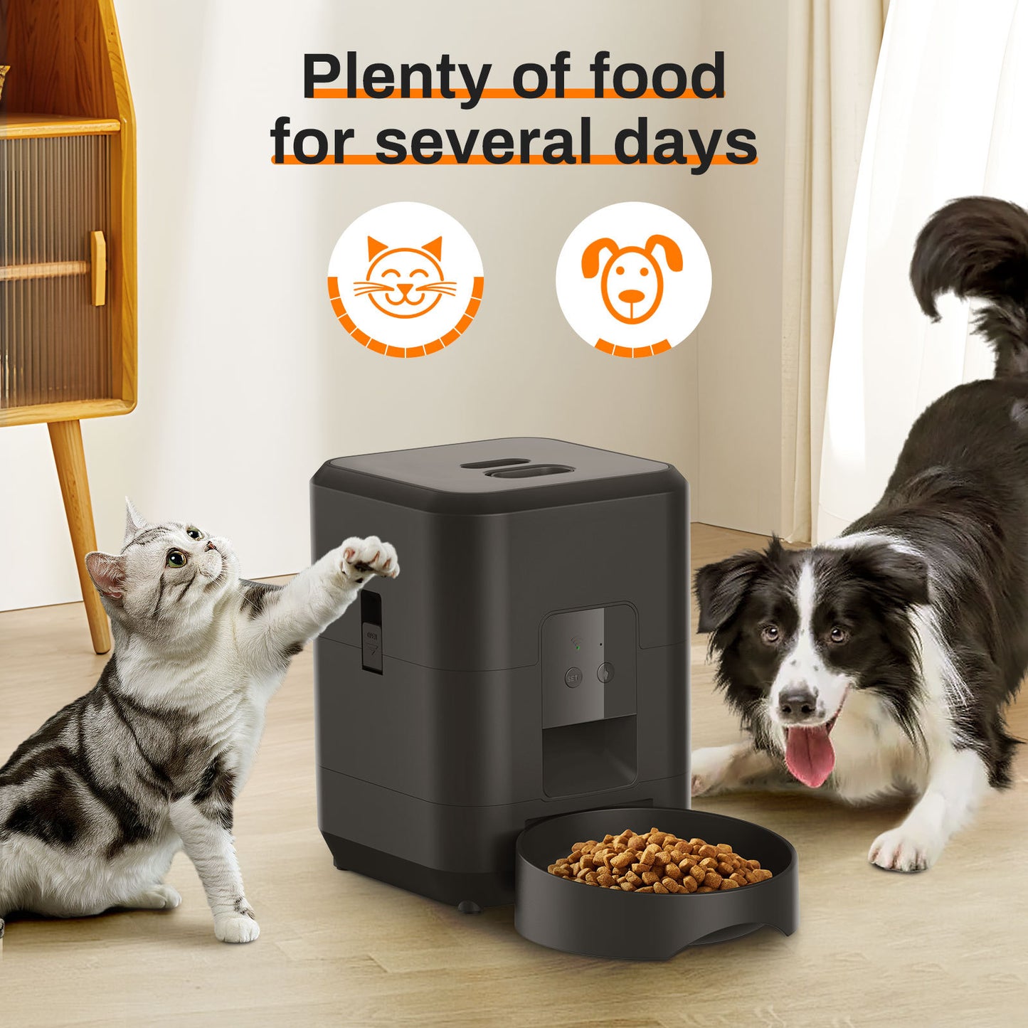 HEYBO 2L intelligent pet feeder automatically feeds pets - HEYBO