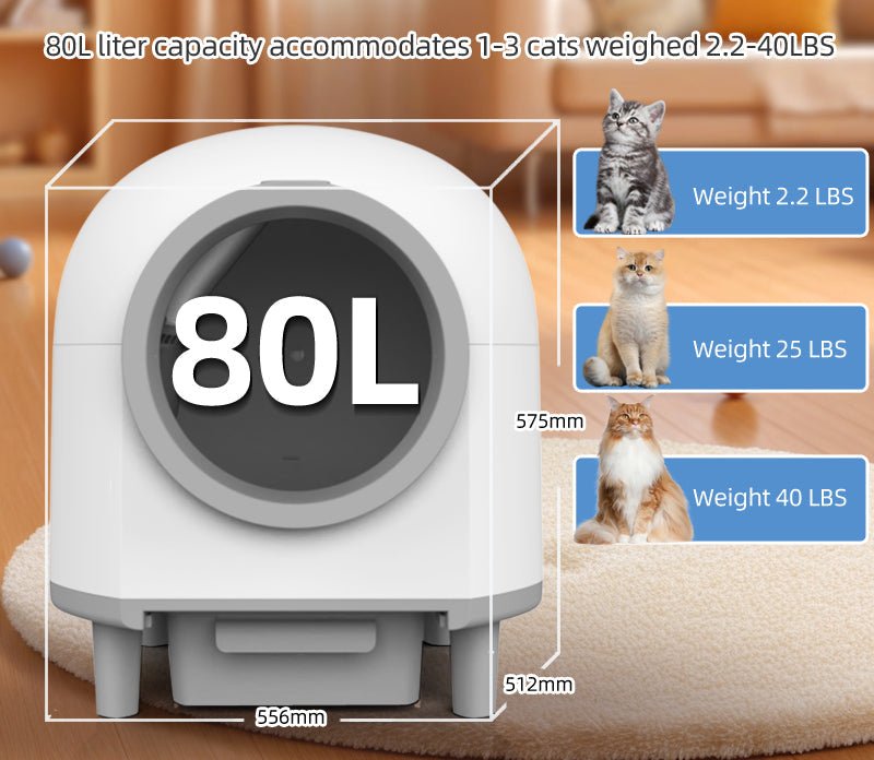 HEYBO Smart Automatic Cat Litter Box With Data Recording - HEYBO