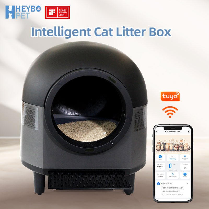HEYBO Automatic Cat Litter Box Self Cleaning Smart Litter Box - HEYBO