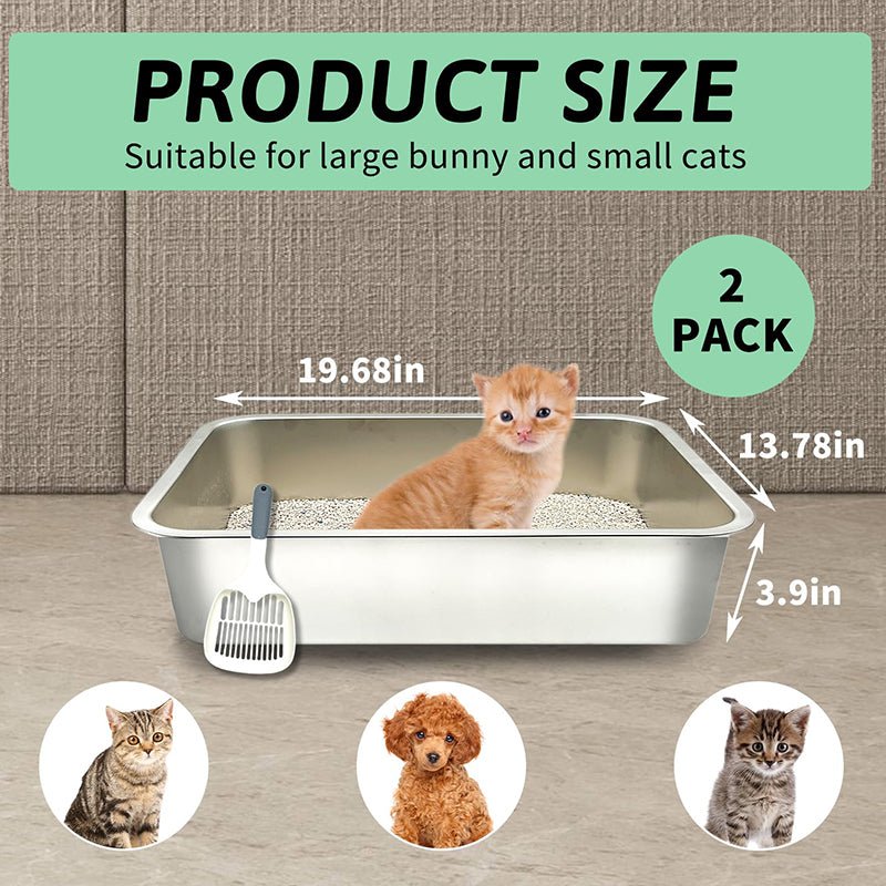 HEYBO Stainless Steel Cat Litter Box With Antibacterial And Deodorizing - HEYBO