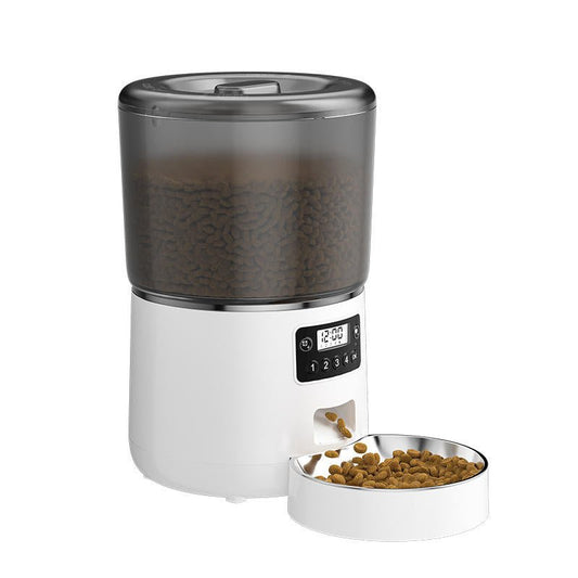 HEYBO Automatic Cat Feeder 4L Auto Pet Cat Dry Food Dispenser with Low Food LED Indication - HEYBO