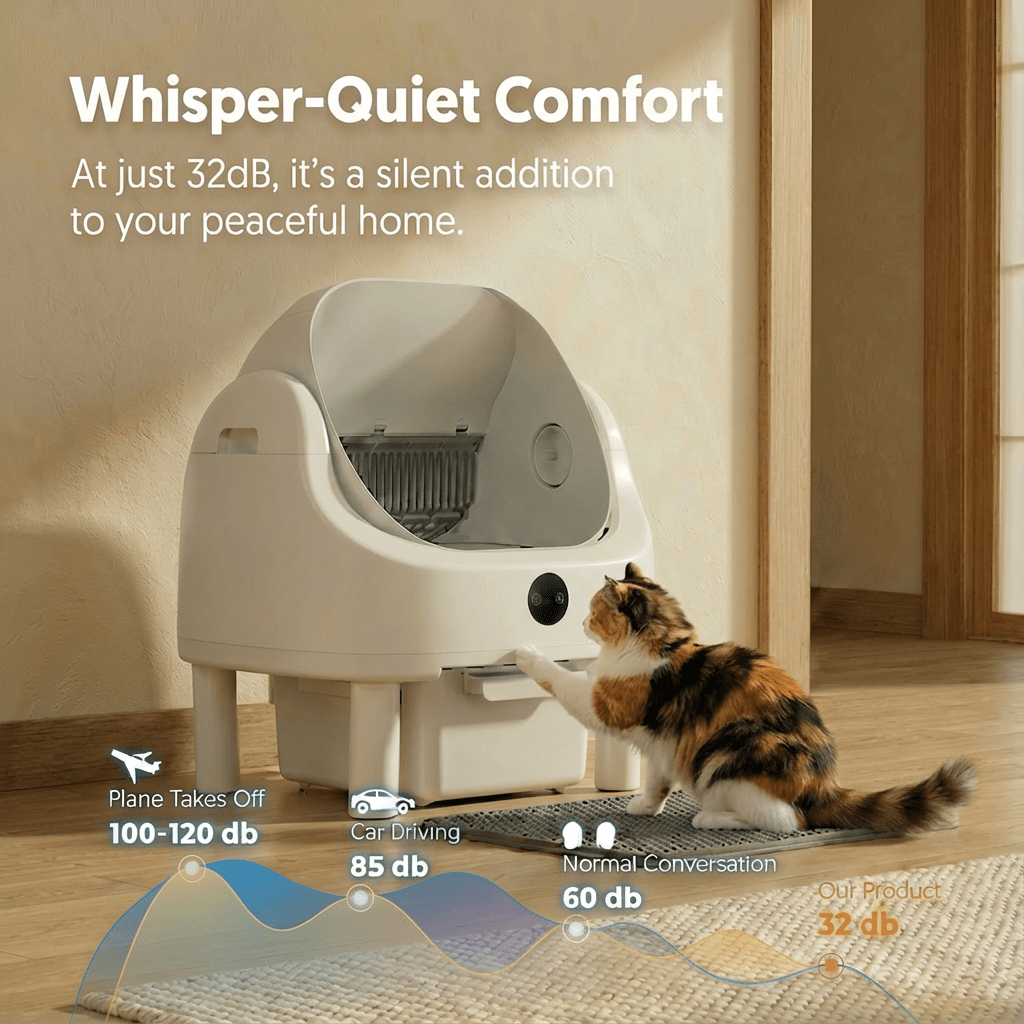 HBZH - ICB - 20 Open - Top Smart Cat Litter Box | App - Controlled & Large Capacity (US/EU Stock) - HEYBO - HEYBO