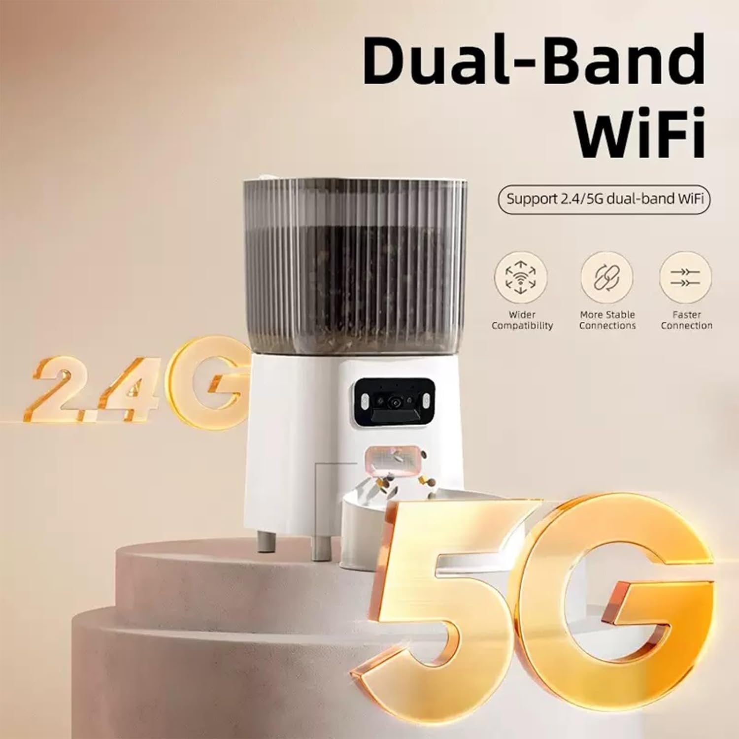 HEYBO 5L Automatic Food Dispenser Dog Cat Smart Pet Feeder Wifi App Remote Control Automatic Pet Timed Feeder for Dog and Cat - HEYBO