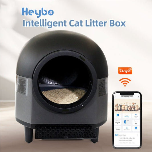 HEYBO Automatic Cat Litter Box Self Cleaning Smart Litter Box - HEYBO