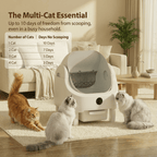 HBZH - ICB - 20 Open - Top Smart Cat Litter Box | App - Controlled & Large Capacity (US/EU Stock) - HEYBO - HEYBO