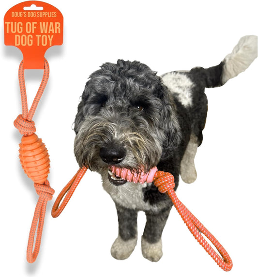 Doug's Dog Supplies Football Rope Toy for Tug - HEYBO