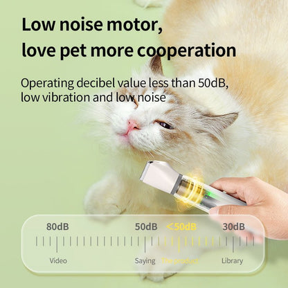 HEYBO Low Noise Grooming Kit Pet Cat Dog Ceramic 3 in 1 Hair Trimmer Set - HEYBO