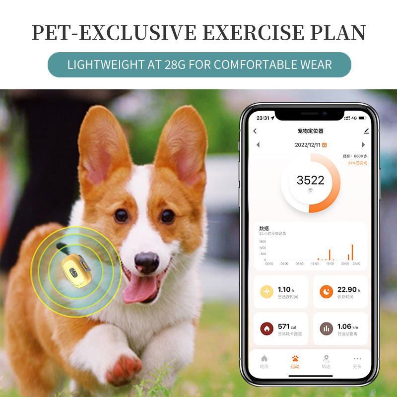 HEYBO Pet Activity Monitor Tracker Measure Pet Step Track Dog Cat Health Monitor With WIFI - HEYBO