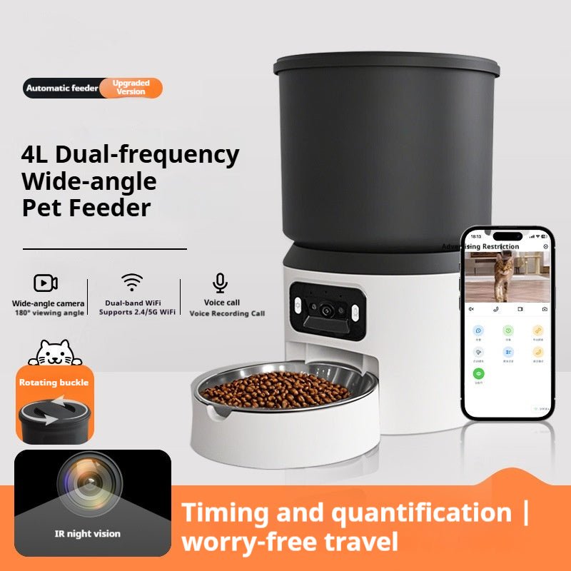 HEYBO Pet Feeder Smart 4L Automatic Cat Feeder with Camera Smart Pet Feeder for Cat and Dog - HEYBO