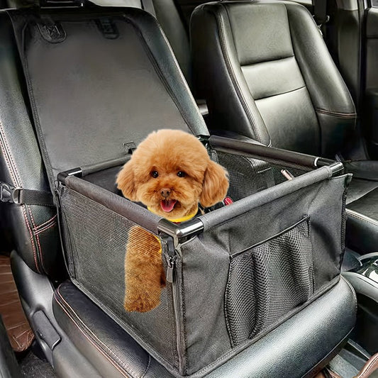 HEYBO Pet Reinforce Car Seat Breathable Mesh Dog Car Seat with Safety Belt - HEYBO