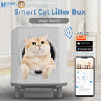 HEYBO Automatic Cat Litter Box Closed — Self - Cleaning & Quiet Operation - HEYBO