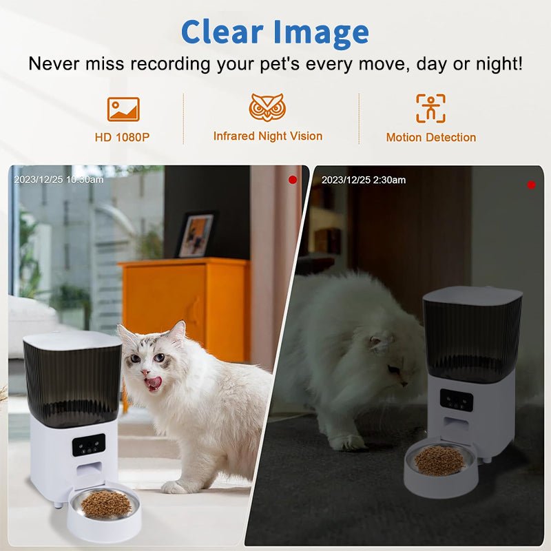 HEYBO Pet Feeder Automatic Camera | Automatic, App Control - HEYBO