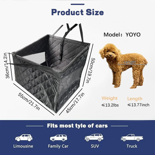 HEYBO Car Seat for Dogs and Cats Pet Carrier Seat with Safety Belt