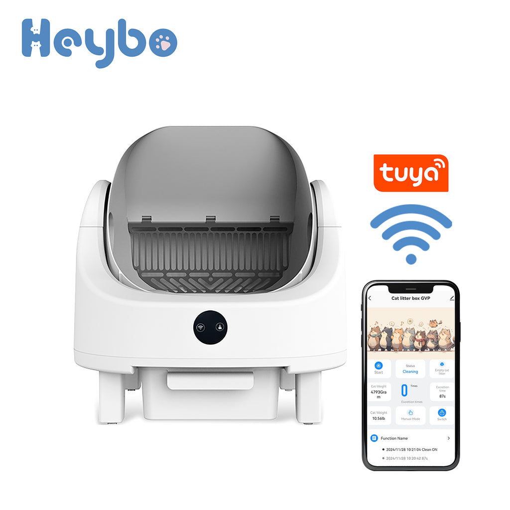 HBZH - ICB - 20 Open - Top Smart Cat Litter Box | App - Controlled & Large Capacity (US/EU Stock) - HEYBO - HEYBO