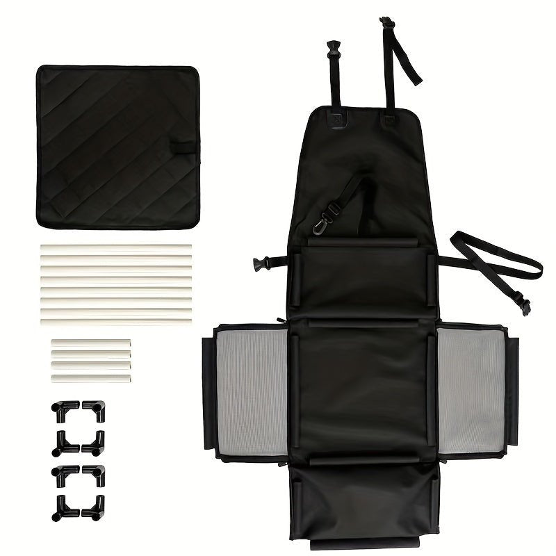 HEYBO Pet Reinforce Car Seat Breathable Mesh Dog Car Seat with Safety Belt - HEYBO