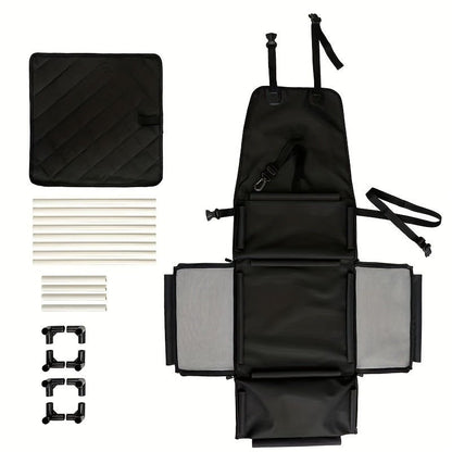 HEYBO Pet Reinforce Car Seat Breathable Mesh Dog Car Seat with Safety Belt - HEYBO