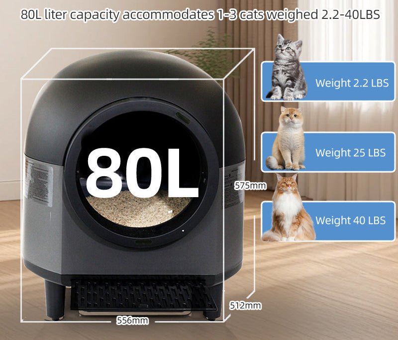 HEYBO Automatic Cat Litter Box Self Cleaning Smart Litter Box - HEYBO