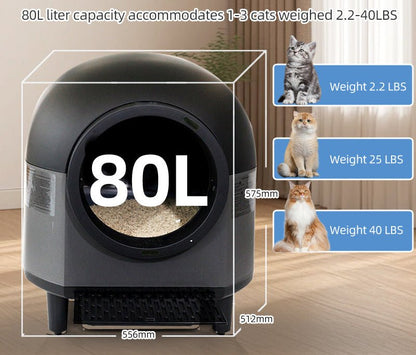 HEYBO Automatic Cat Litter Box Self Cleaning Smart Litter Box - HEYBO