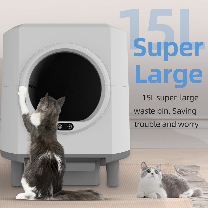 HEYBO Automatic Cat Litter Box Closed — Self - Cleaning & Quiet Operation - HEYBO