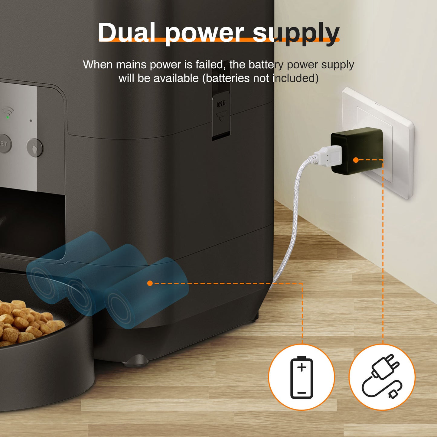 HEYBO 2L intelligent pet feeder automatically feeds pets - HEYBO