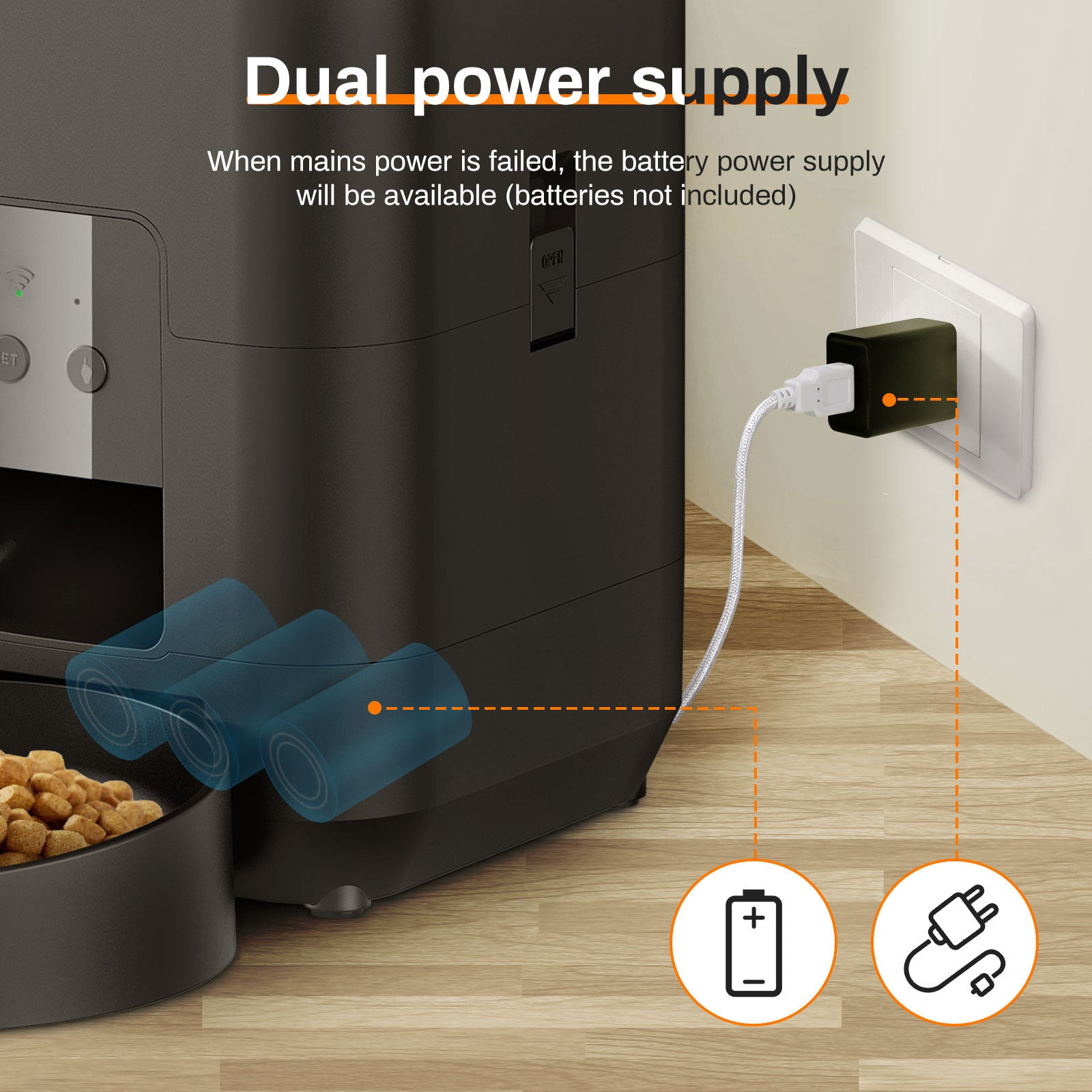 HEYBO 2L intelligent pet feeder automatically feeds pets - HEYBO