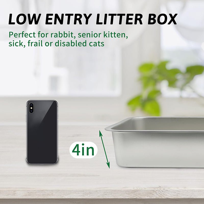 HEYBO Stainless Steel Cat Litter Box With Antibacterial And Deodorizing - HEYBO